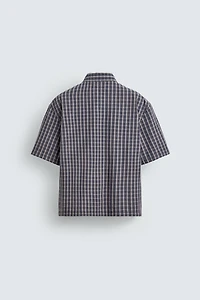 RELAXED FIT PLAID SHIRT