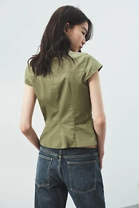 POCKET TRENCH COAT TOP