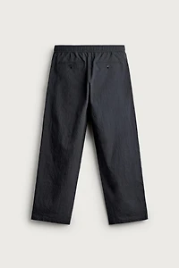 STRAIGHT FIT SEERSUCKER PANTS