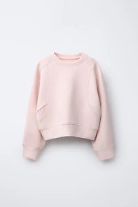 SWEAT BIMATIÈRE RÉSILLE ET INSCRIPTION