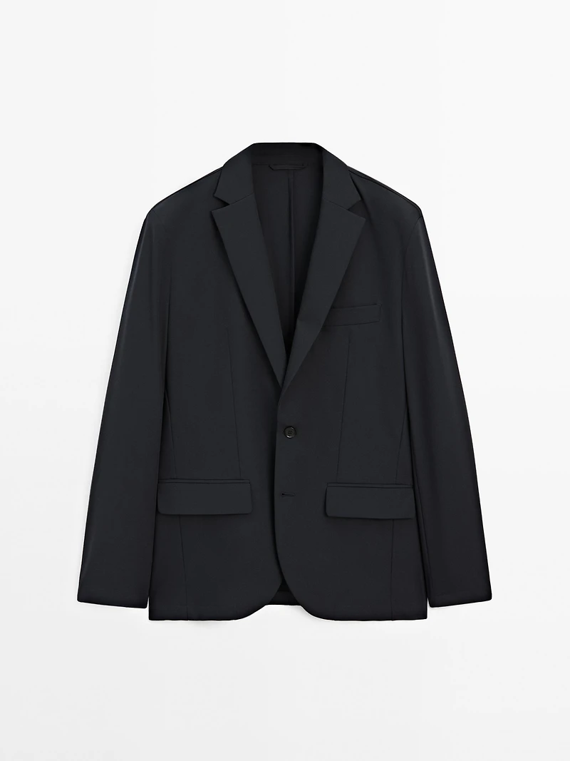 Technical fabric blazer