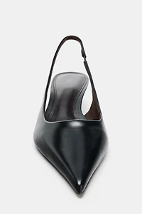 CHAUSSURES À TALONS OUVERTES L'ARRIÈRE EN CUIR