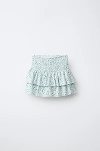 FLORAL RUFFLE SKORT