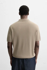 RIB KNIT POLO SHIRT
