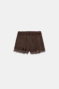 LACE TRIM SHORTS