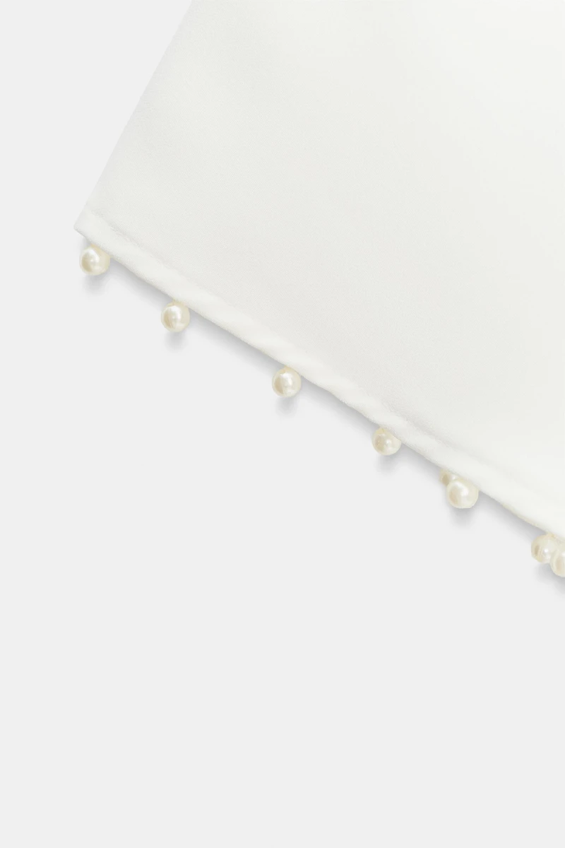 ASYMMETRIC PEARL TUNIC BLOUSE