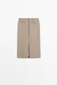 Flowing straight midi skirt - STUDIO