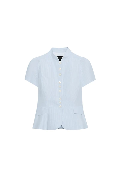 BUTTON SHORT SLEEVE TOP