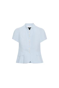 BUTTON SHORT SLEEVE TOP