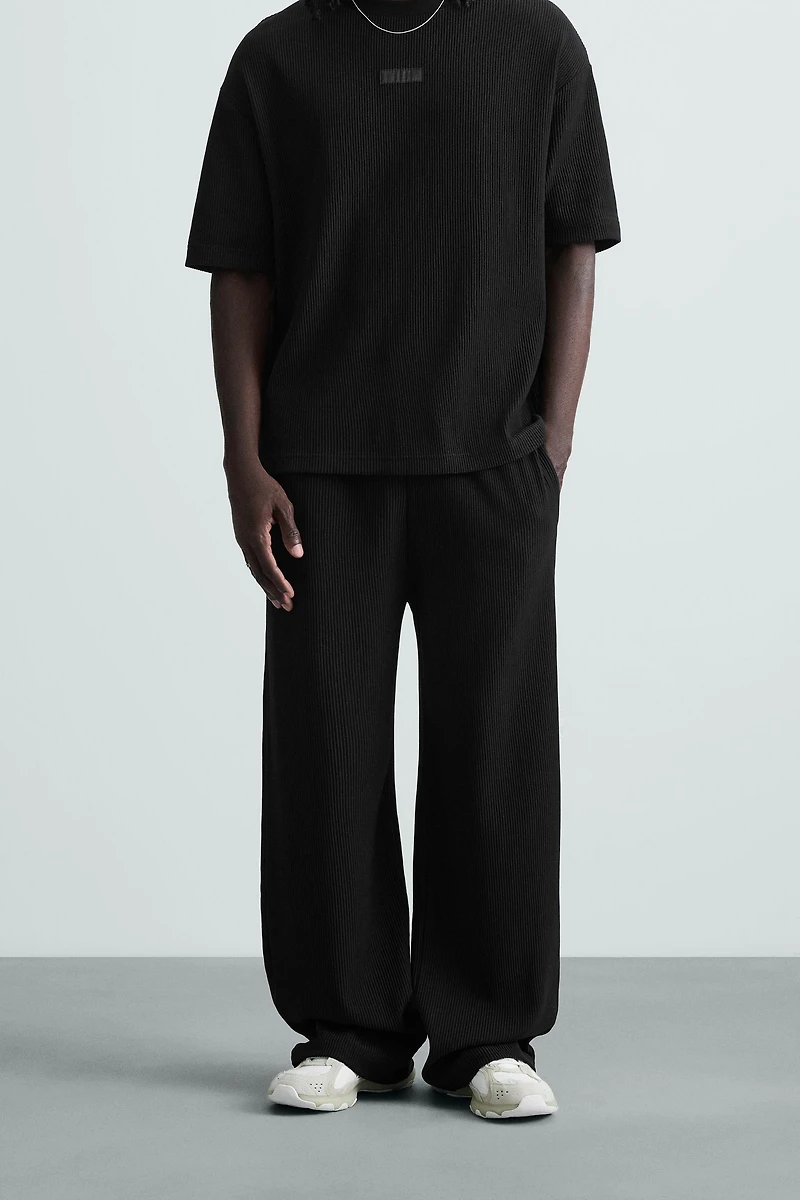 VERTICAL TEXTURED JOGGER PANTS