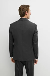 100% wool striped suit trousers