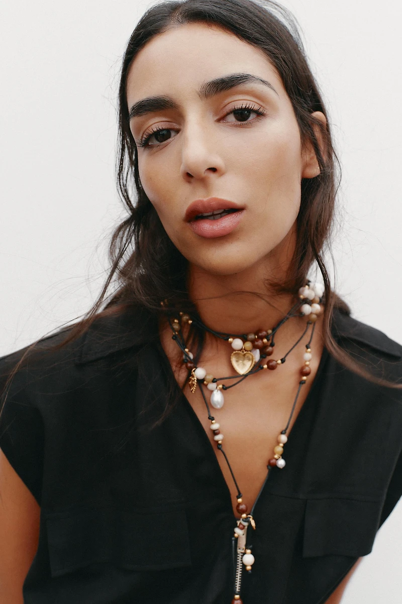 LINEN SAFARI BELTED TOP