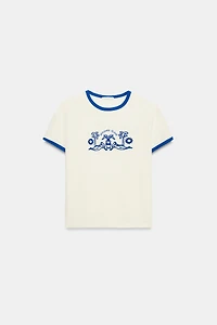 T-SHIRT MANCHES COURTES BRODERIES