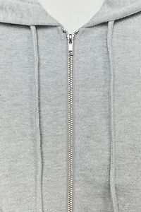 METALLIC THREAD CROP SWEATSHIRT