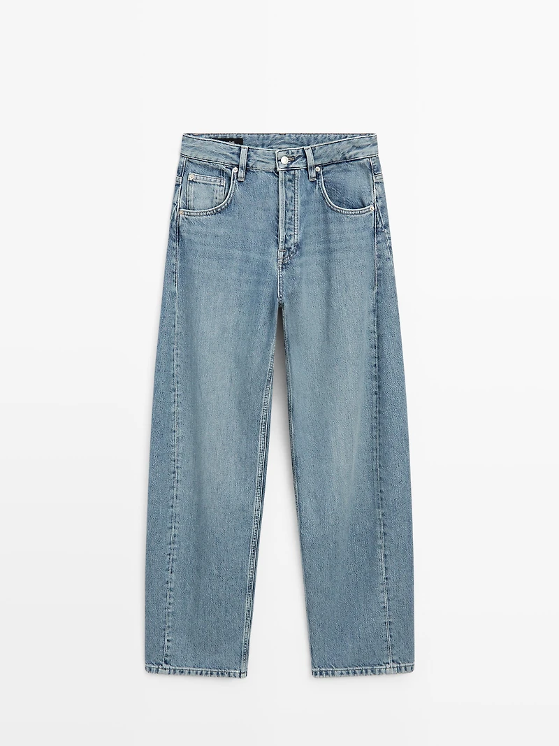 Mid-rise balloon fit jeans