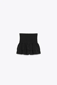 BERMUDA TAILLE HAUTE AVEC VOLANTS