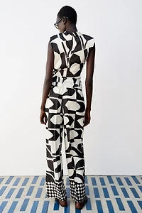 GEOMETRIC PRINT PANTS