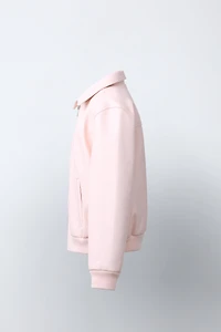 BLOUSON BOMBER EFFET MATIÈRE SYNTHÉTIQUE