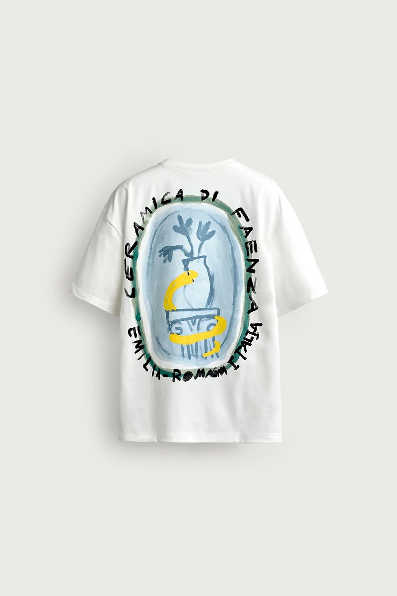 RELAXED FIT CERAMIC PRINT T-SHIRT