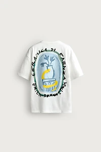 RELAXED FIT CERAMIC PRINT T-SHIRT