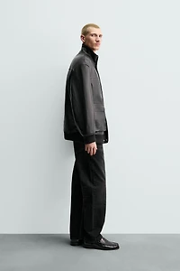 BLOUSON RELAXED FIT EN CUIR ORIGINS
