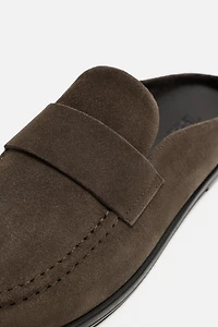 LEATHER MULE LOAFERS