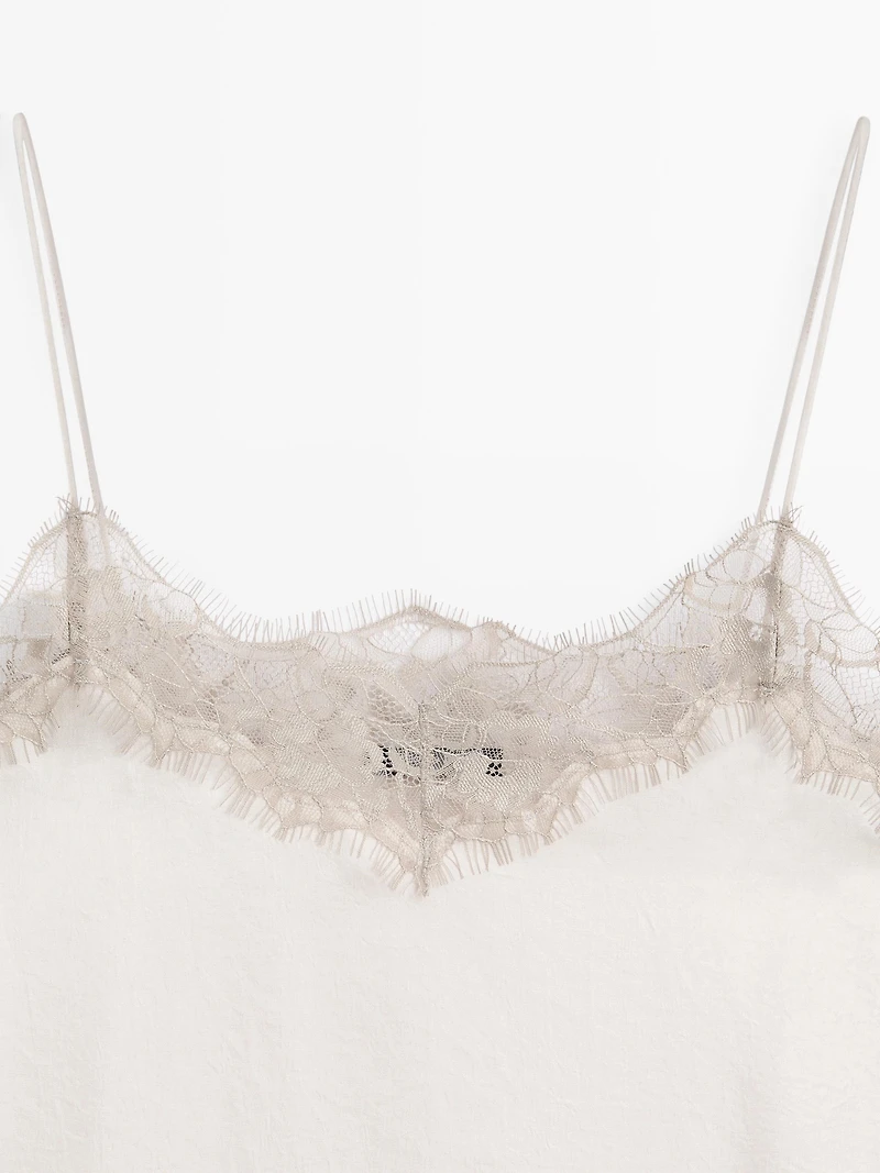 Creased-effect top