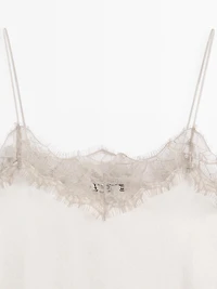 Creased-effect top