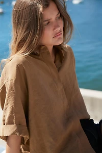 FLOWY SHORT SLEEVE SHIRT