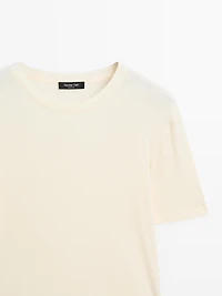 Short sleeve cotton blend T-shirt