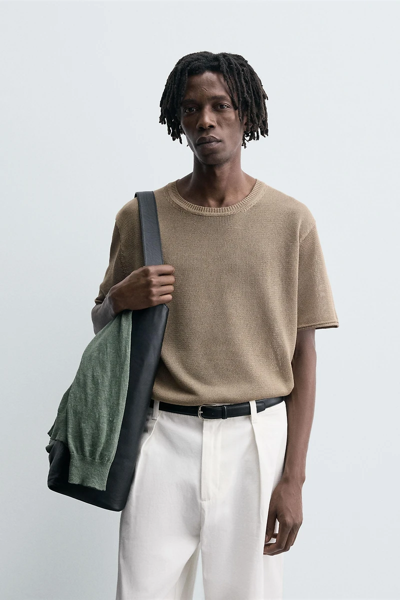 T-SHIRT EN MAILLE STRUCTURÉE