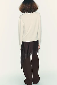 LONG SLEEVE CASHMERE AND WOOL SWEATER