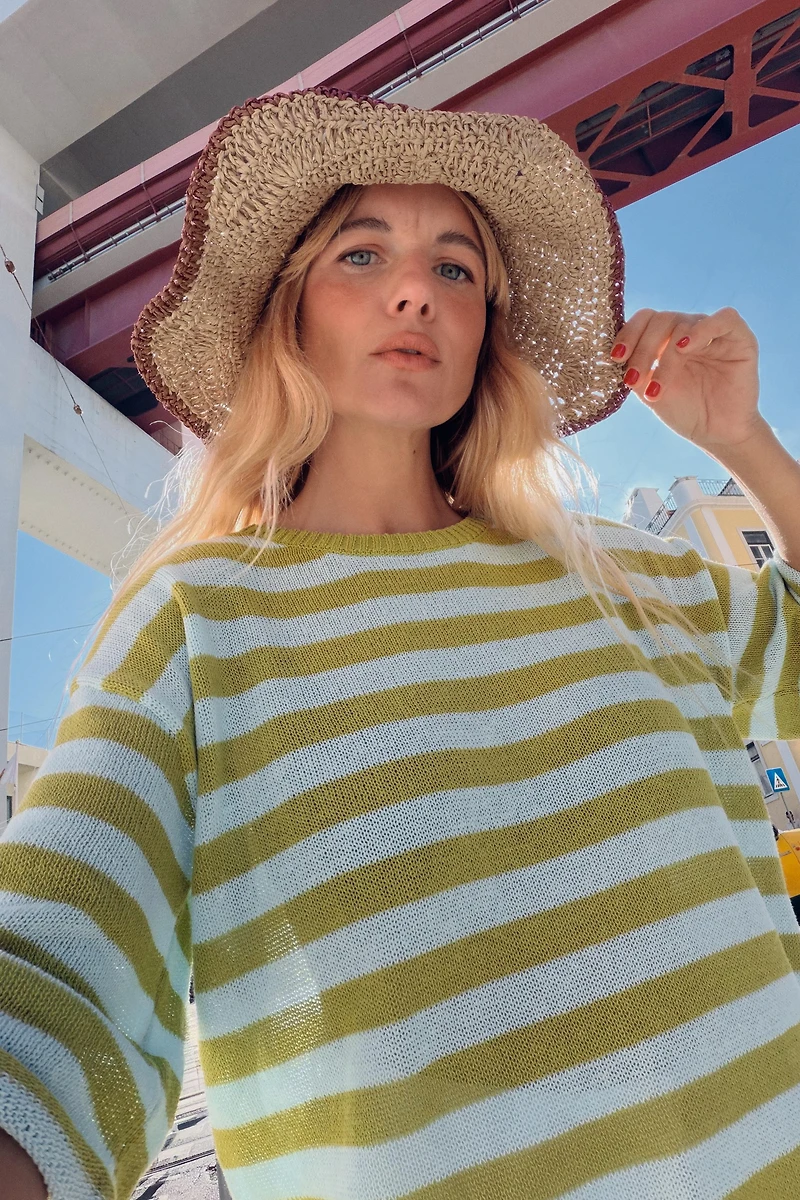 STRIPED KNIT JUMPER