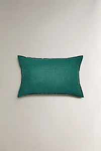 THROW PILLOW COVER WITH OVERLOCK