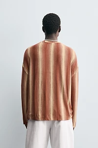 FLOWY STRIPED T-SHIRT