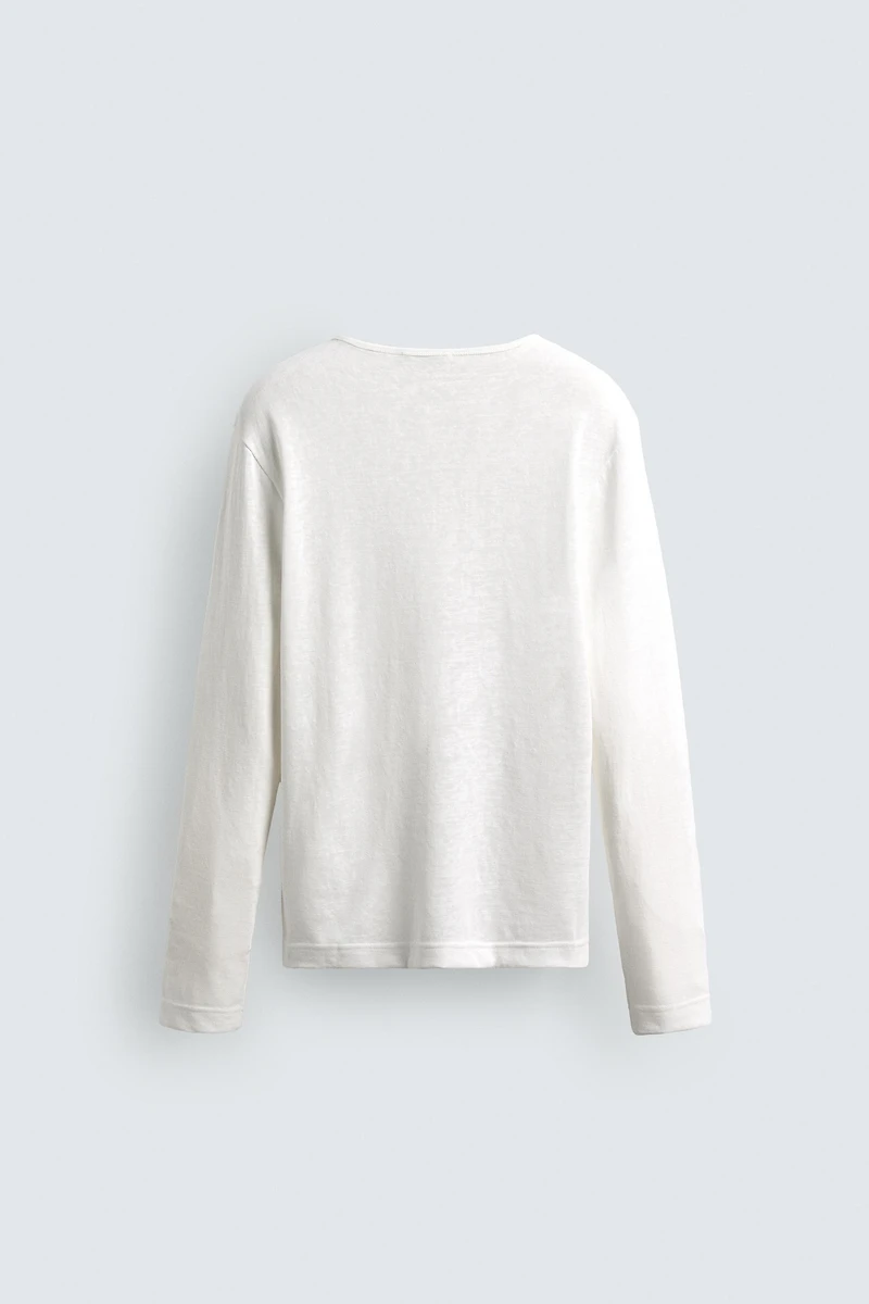 BUTTON NECK T-SHIRT