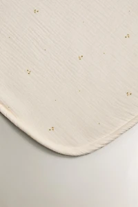 KIDS FLORAL FLEECE CHIFFON BLANKET