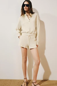 COTTON WAFFLE SHORTS