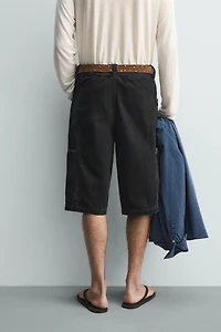 BELTED BAGGY FIT SHORTS