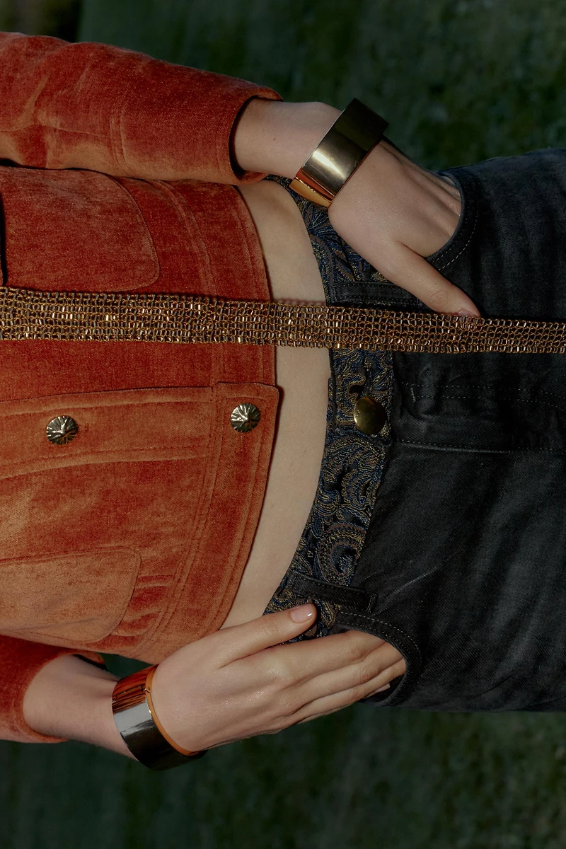 PACK OF 2 RIGID METAL BRACELETS