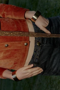 PACK OF 2 RIGID METAL BRACELETS