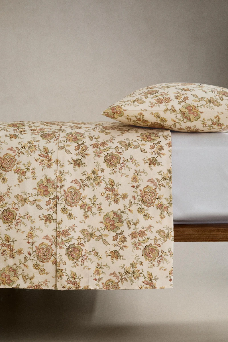 FLORAL SATEEN FLAT SHEET