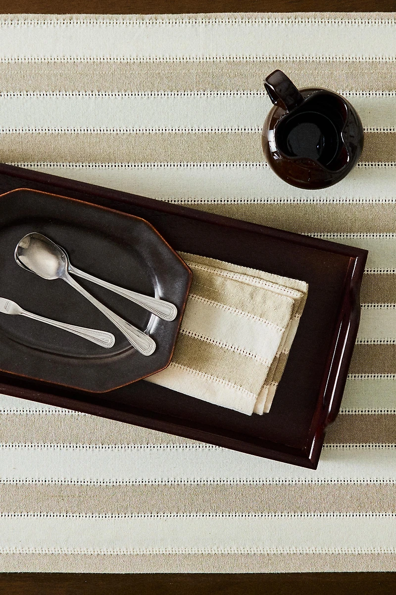 STRIPED TABLE RUNNER WITH INSERTS