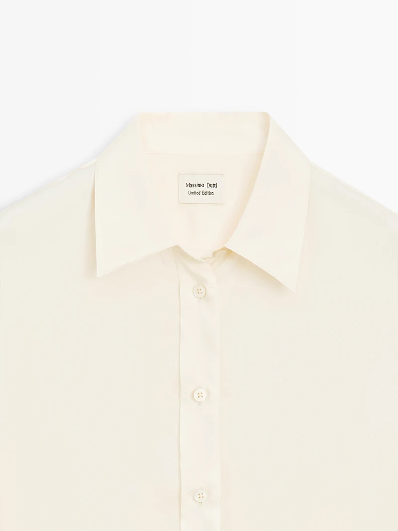 Flowing satin oversize shirt - LIMITED