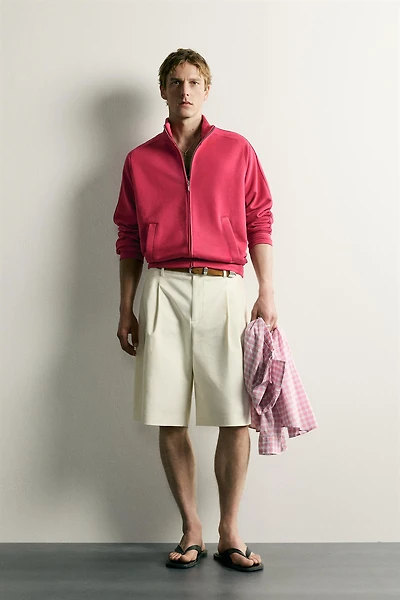 RELAXED FIT ZIP-UP SWEATSHIRT