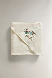 SERVIETTE DE BAIN À CAPUCHE EN ÉPONGE MY LITTLE PONY©
