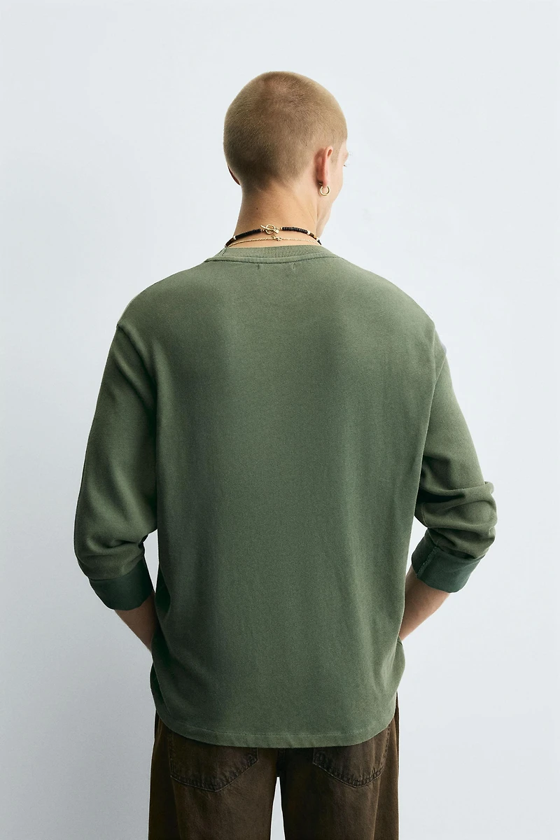 WASHED COTTON SWEATER