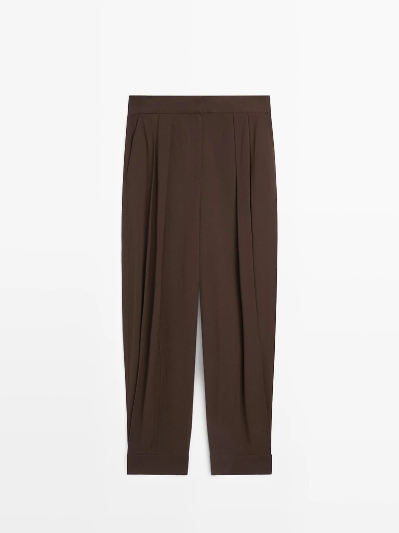Darted sarouel trousers