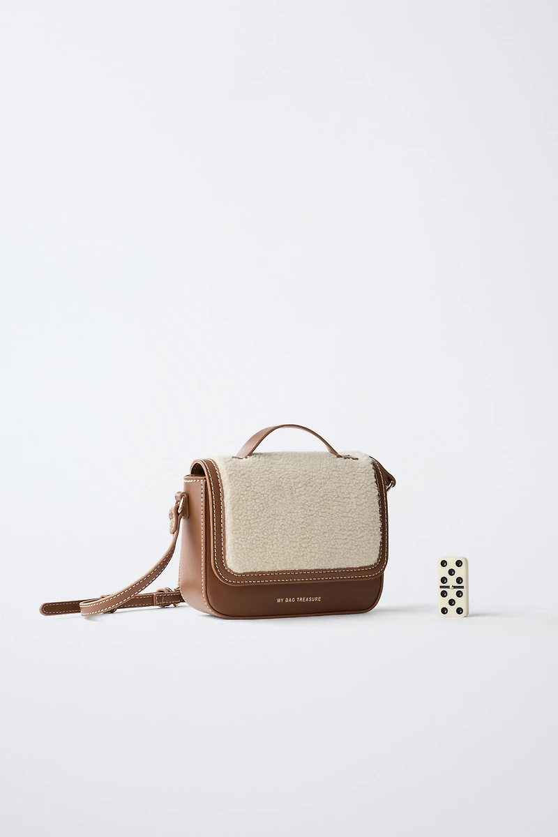 SAC BANDOULIÈRE EFFET PEAU DE MOUTON
