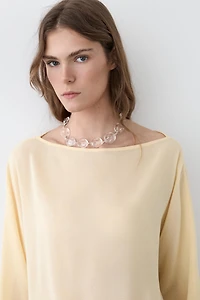 Collier pièces en verre
